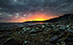 Charmouth beach fire in the sky